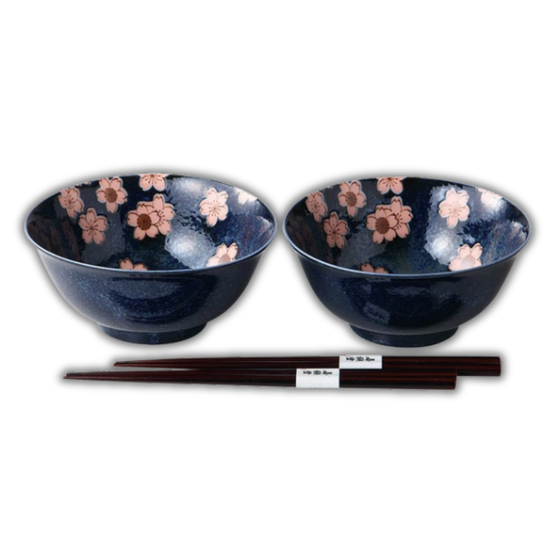 Mino Ware - Donburi Cherry Blossom Set