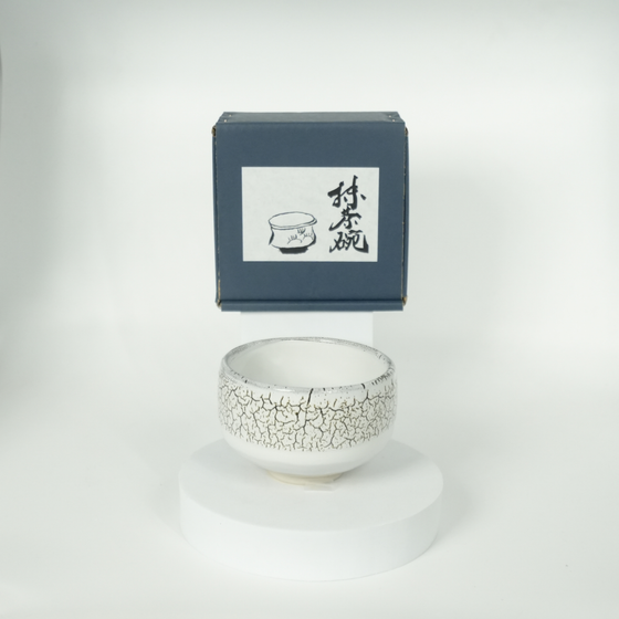 Mino Ware - Kairagi White Tenmoku Matcha Bowl
