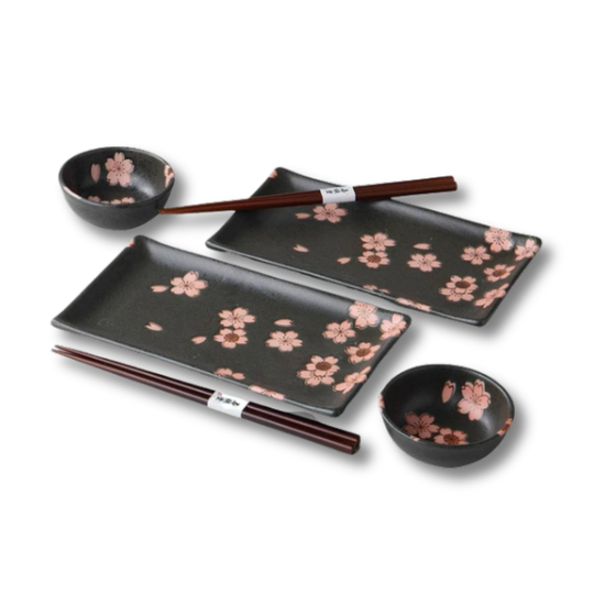 Mino Ware - Sakura Sushi Set