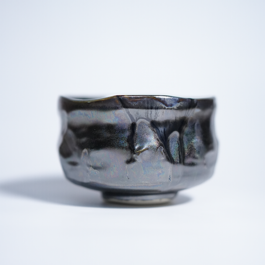 Mino ware - Black Pearl Shaved Matcha Bowl