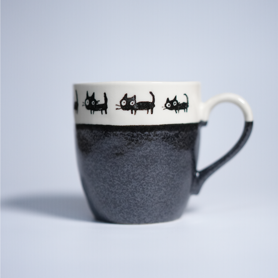 Mino ware - Japanese Cat Mug