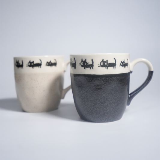 Mino ware - Japanese Cat Mug