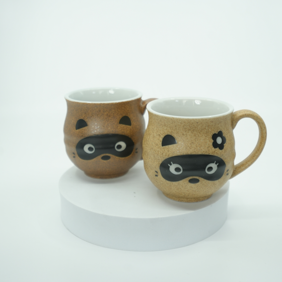 Mino Ware - Raccoon Mug Gift Set