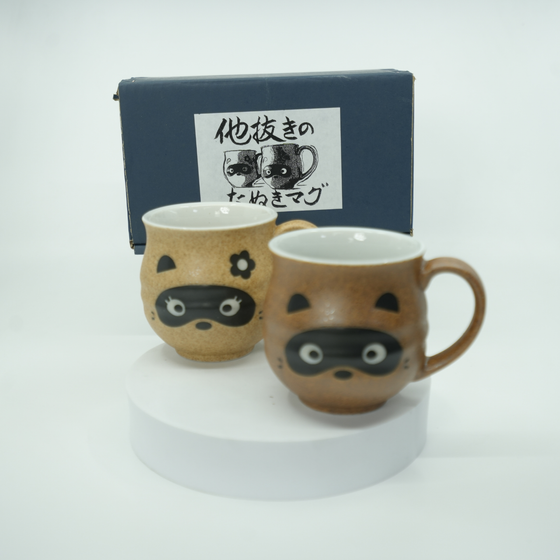 Mino Ware - Raccoon Mug Gift Set