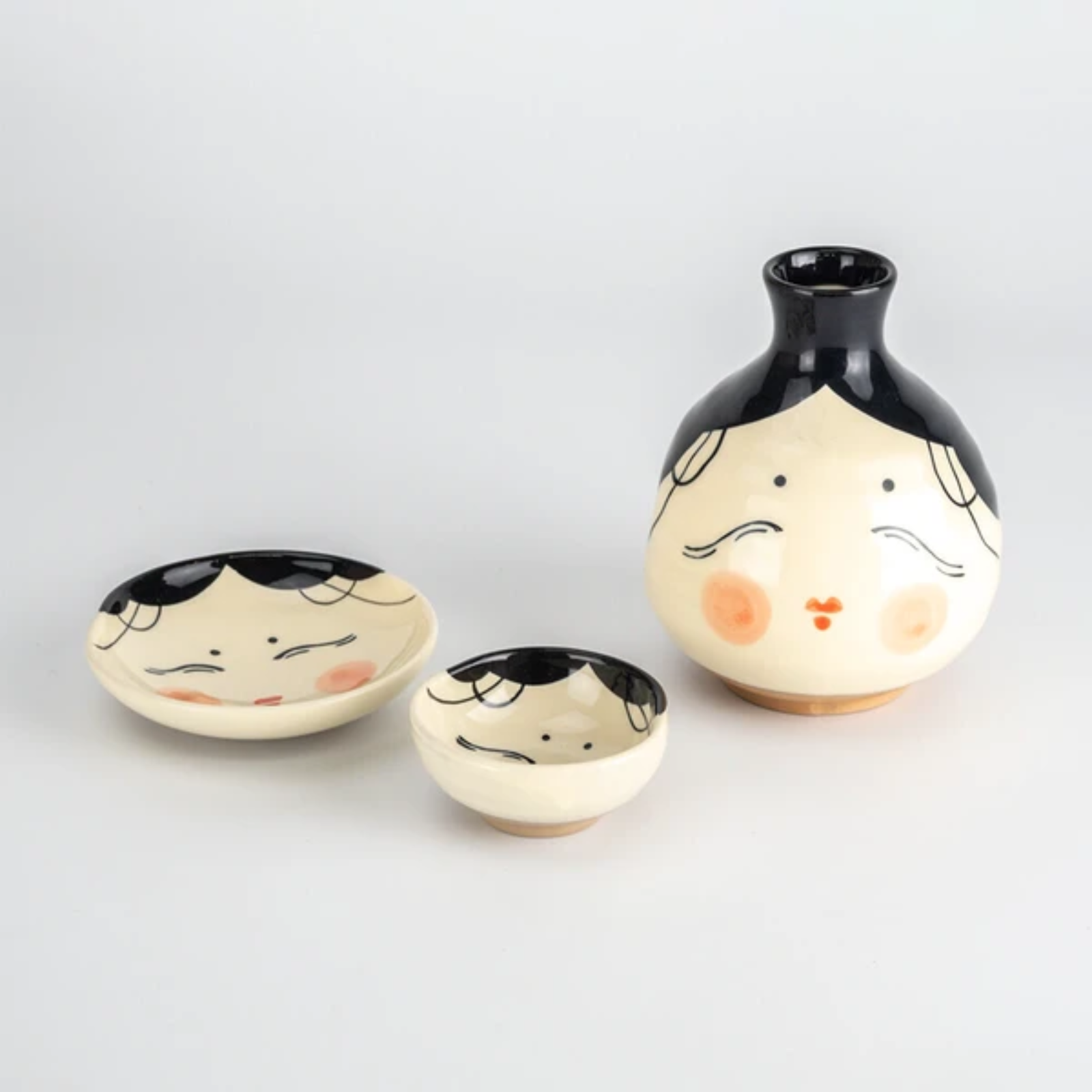 Otafuku Lucky Goddess Sake Set