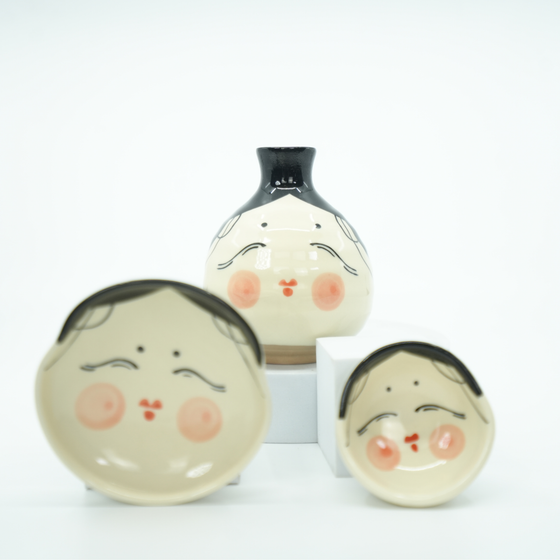 Otafuku Lucky Goddess Sake Set