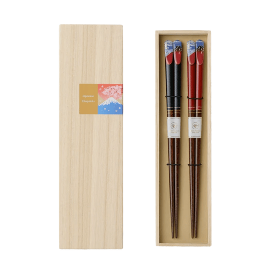Red Fuji Ukiyoe Chopsticks Set