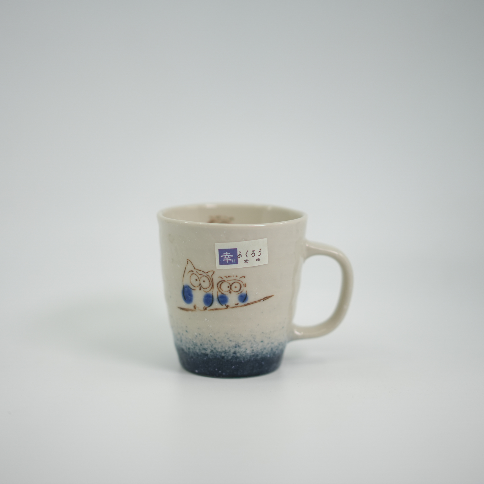 Mino Ware - Snowing Owl Mug